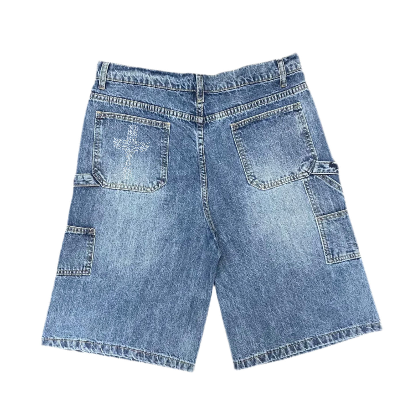 DENIM FRGVN RHINE STONE JORTS