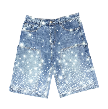 DENIM FRGVN RHINE STONE JORTS